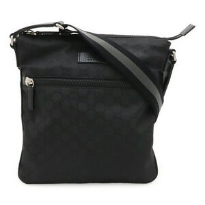 GUCCI Black Leather Shoulder Bag